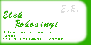 elek rokosinyi business card